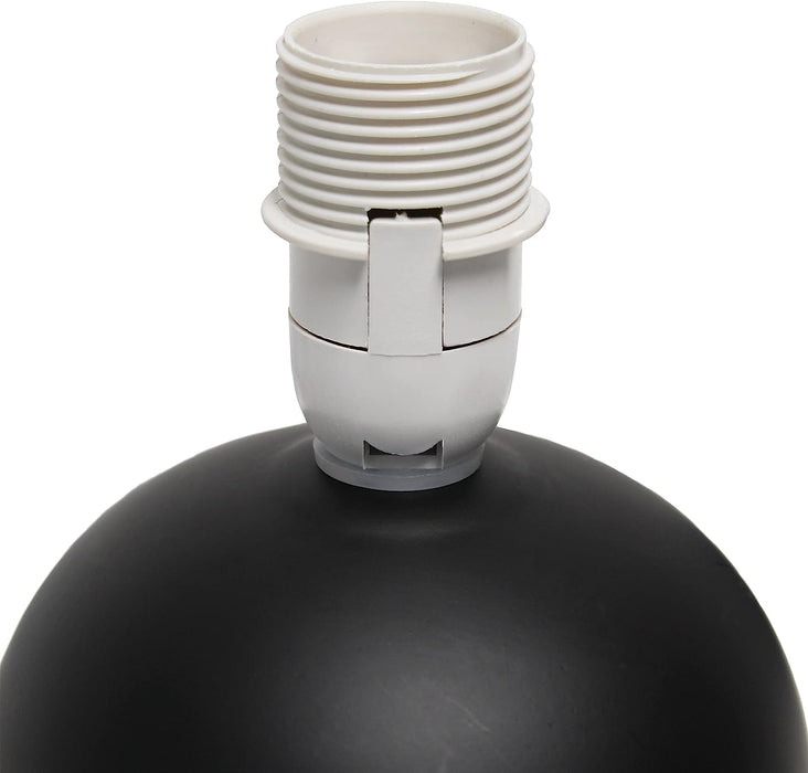 Mini Ceramic Globe Table Lamp Set in Black