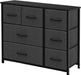 Dark Grey 7-Drawer Fabric Dresser Storage