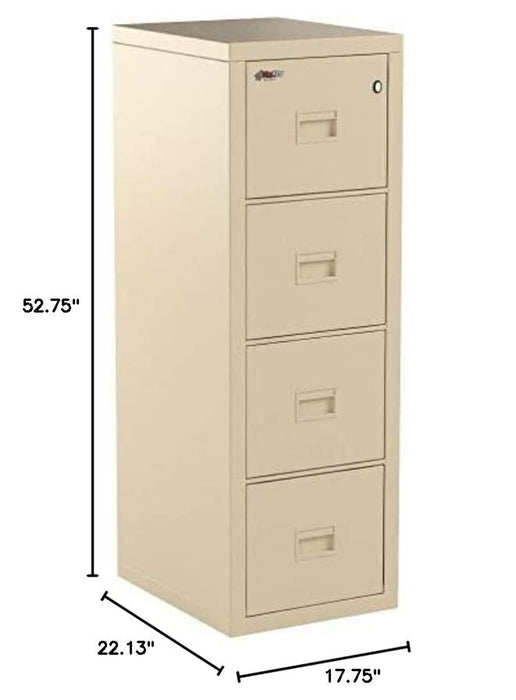 Fireproof Turtle File Cabinet, Parchment, 52.75″H X 17.75″W X 22.13″D