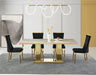 Black Velvet Dining Chairs Set of 6 with Gold Legs