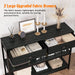 Industrial Console Table with Storage Shelves