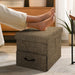 Brown Ottoman Cube with Storage and Legs