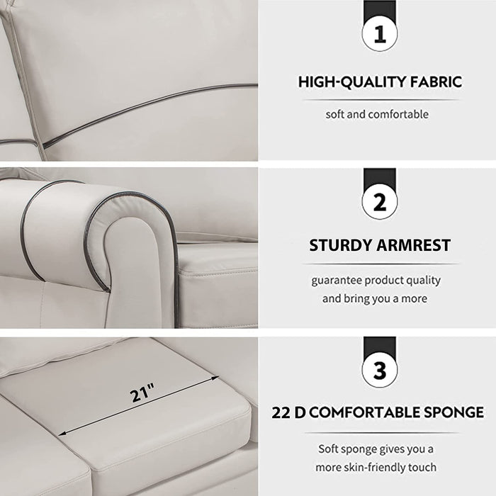 Upholstered Medieval Sectional Sofa Set