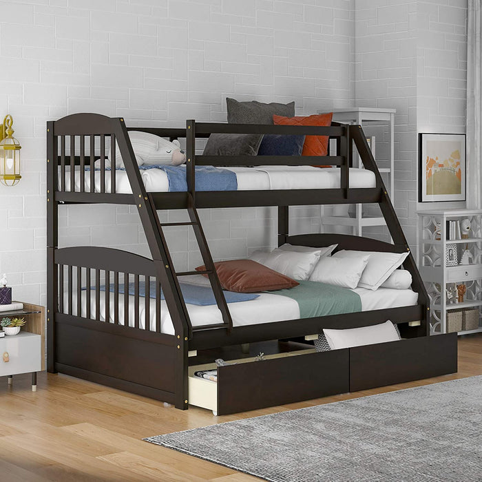 Junior Twin Low Bed for Kids, Black