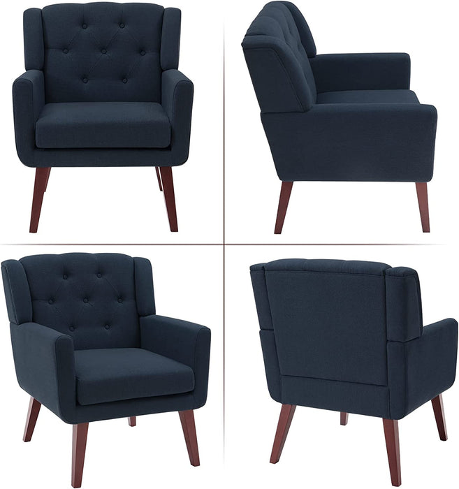 Button-Tufted Accent Chair for Comfy Living Room