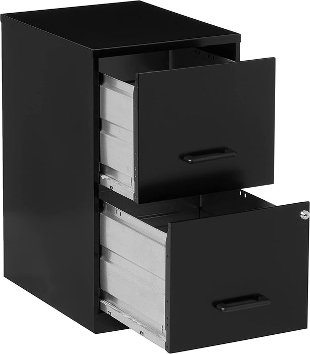 Black 2-Drawer File Cabinet - 14341