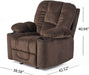 Chocolate Fabric Gliding Recliner Chair