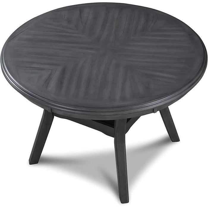 Gray 5-Piece round Dining Set with 1 Table and 4 Chairs