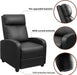 Black PU Leather Recliner Sofa with Thick Cushion