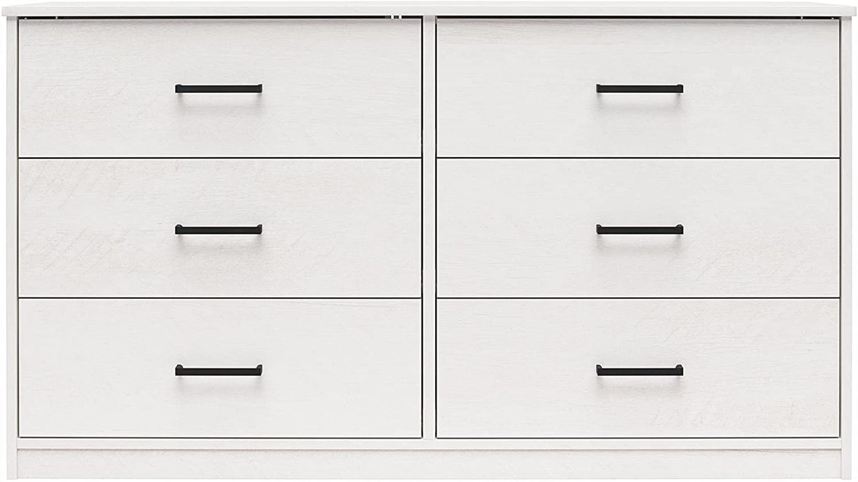 Edgewater 6-Drawer Dresser in White Oak