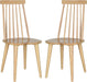 Natural Wood Country Spindle Side Chair, Set of 2