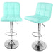 Tiffany Blue Adjustable Kitchen Barstools, Set of 2