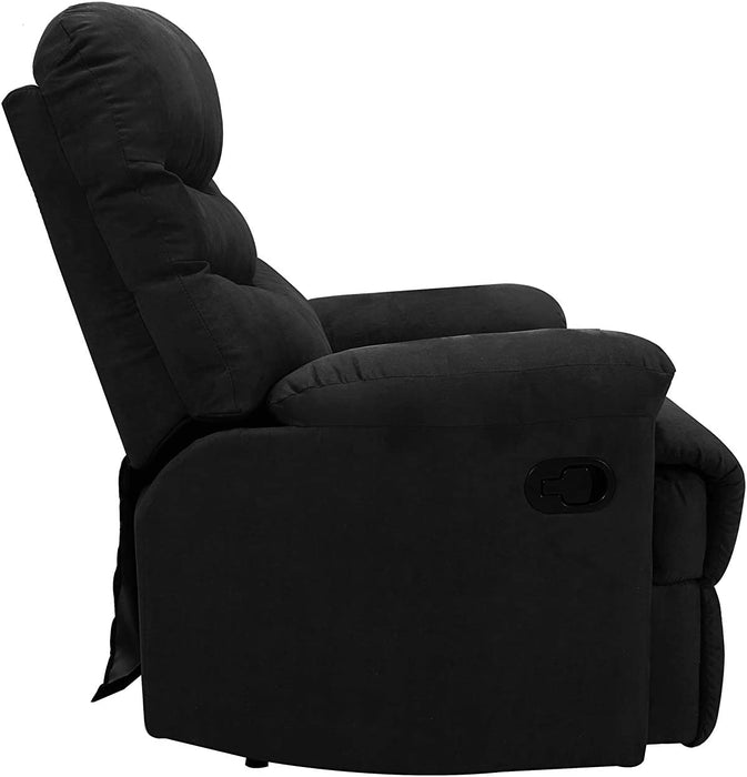 Recliner Sofa Chair, Fabric (Black)