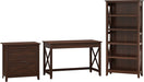 Key West 48W Writing Desk with Lateral File Cabinet