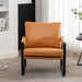 Stylish Camel Accent Chair with Metal Frame