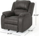 Michelle Gliding Recliner in Slate and Black