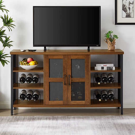 Wine Bar Cabinet with Wine Rack & Cupboard