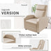 Recliner Chair Padded Seat PU Leather, Beige