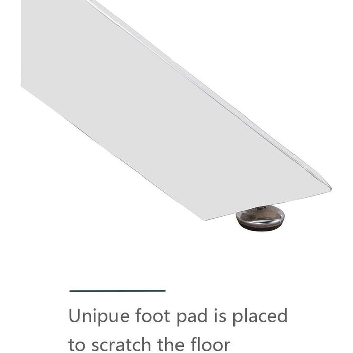 Tempered Glass Dining Table with Chromed Legs (White)