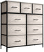 9-Drawer Storage Unit Organizer Chest with Faux Wood Drawers