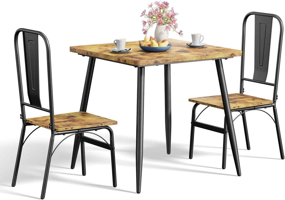 Romantic 3-Piece Dining Table Set for 2, Retro Style