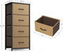 4-Drawer Fabric Storage Tower in Coffee