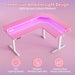 Pink Carbon Fiber L-Shaped Gaming Desk