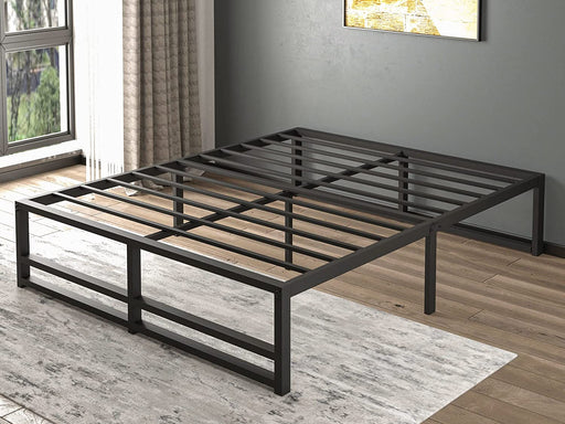 14'' Metal Platform Full Bed Frame, Strong Steel Slats