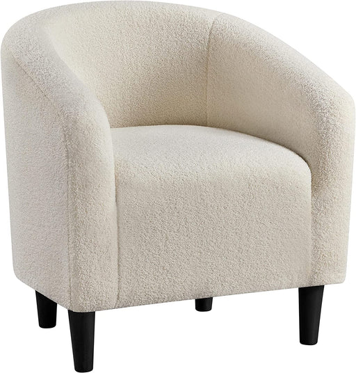 Soft Ivory Faux Fur Accent Chair