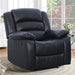 Black Recliner Chair with Overstuffed Arm and Back