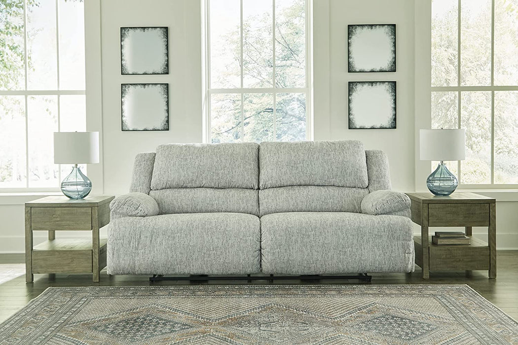 Signature Design by Ashley Mcclelland 2 Seat Reclining Sofa, 93"W X 39"D X 40"H, Light Gray