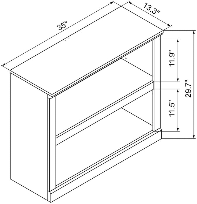 Cherry Wood Bookcase with Adjustable Shelves