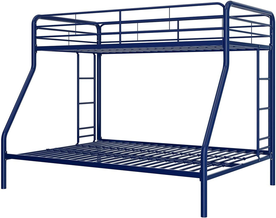 Twin Metal Bunk Beds, 2 Ladders, Black