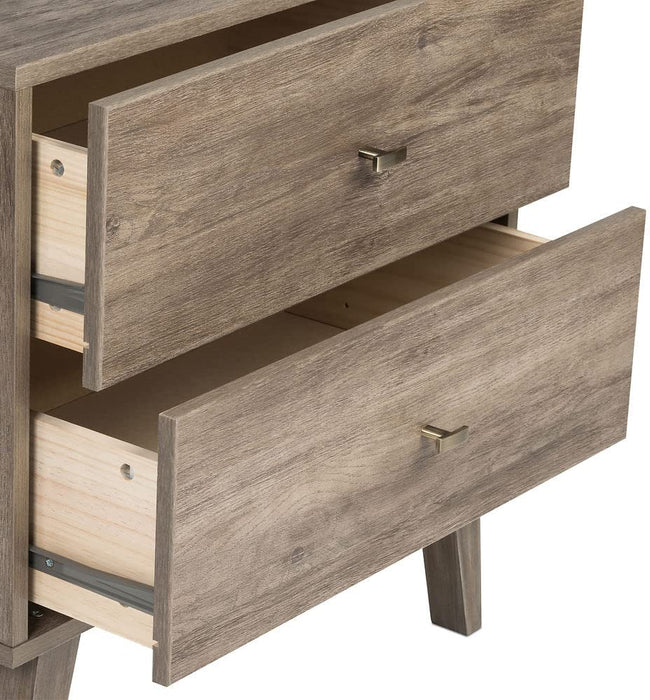 Gray and White 6-Drawer and 4-Drawer Dresser Set