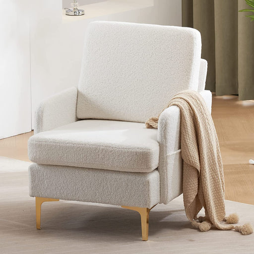 Teddy Fleece Accent Chair for Modern Living Room
