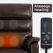 Brown Faux Leather Electric Power Lift Recliner