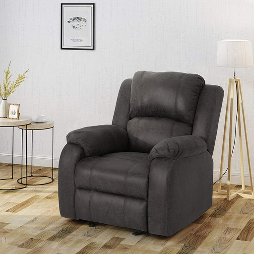 Michelle Gliding Recliner in Slate and Black