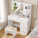 Makeup Vanity Table with Lighted Mirror