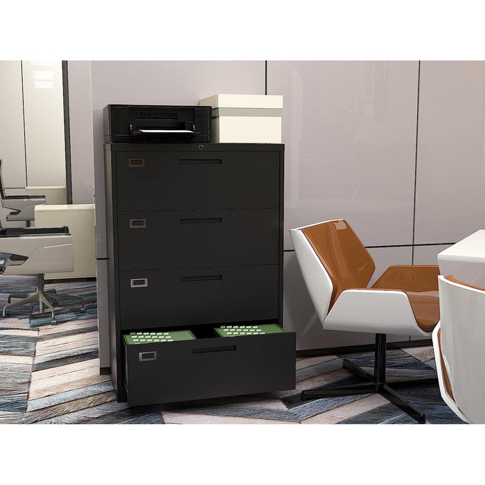 Lockable 4-Drawer Lateral File Cabinet for Office/Home