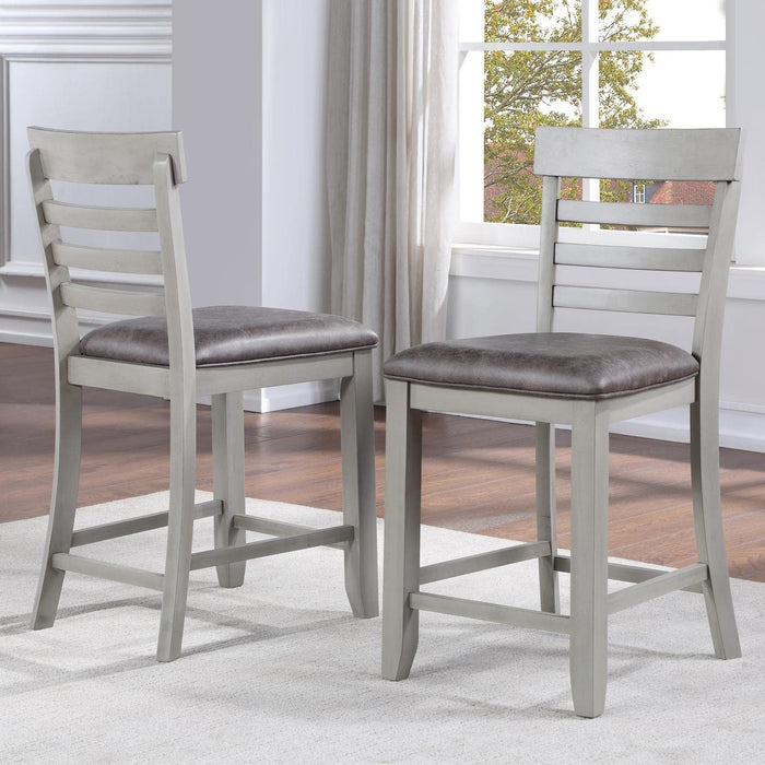 Hyland Stone Gray and Charcoal Wood Dining Set