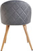 Velvet Cushioned Kitchen Chairs, Set of 2, Grey