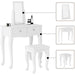 Makeup Vanity Table Set with 360° Rotation Mirror