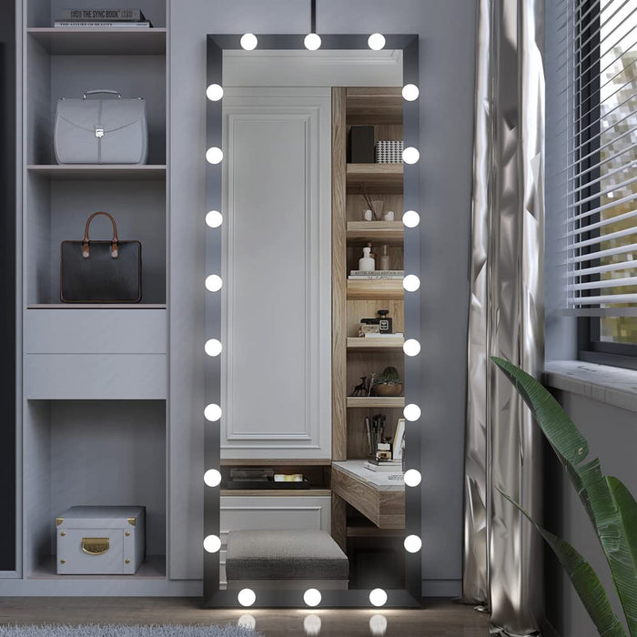 Full-Length Mirror with Touch Control LED Light