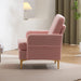 Pink Teddy Fleece Accent Chair for Living Room