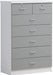 7-Drawer Grey Dresser with Top Locks