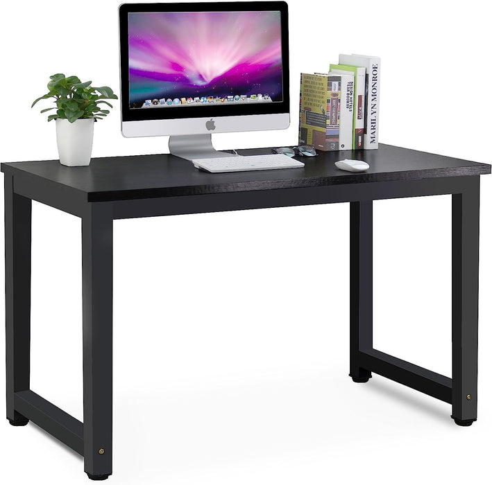 Sleek Black Computer Desk for Home Office