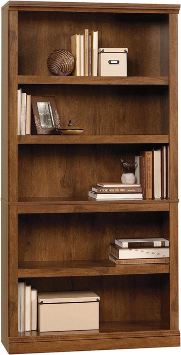 Oiled Oak Split Bookcase with 5 Shelves