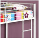 Industrial Twin Bunk Bed, White