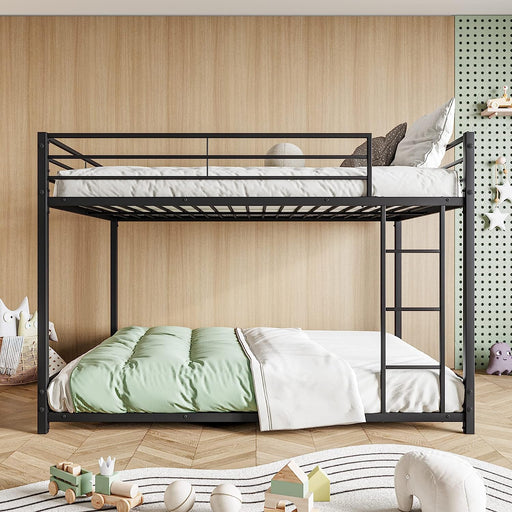 Twin Bunk Beds with Slide, Gray