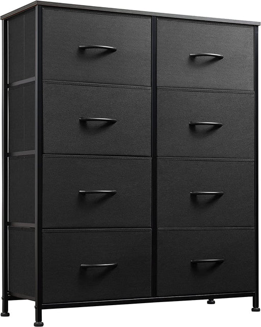 Fabric Storage Tower with 8 Drawers, Charcoal Black